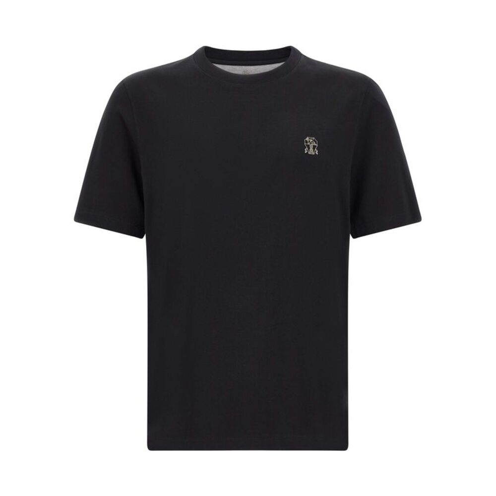 Brunello Cucinelli Black Cotton Men's T-Shirt